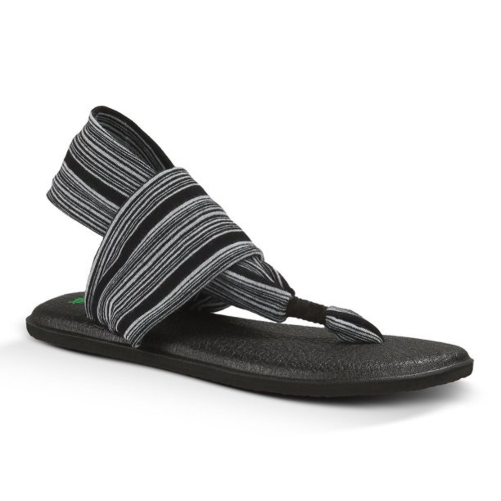 SANUK yoga sling sandal striped EUC